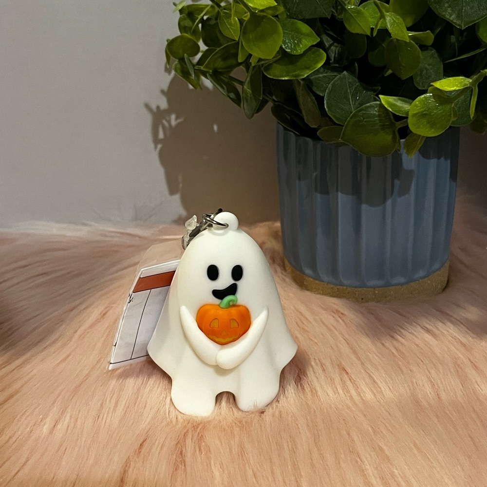 👻 Bath & Body Works GITD Light Up Pumpkin Ghost Halloween Pocketbac Holder BNWT